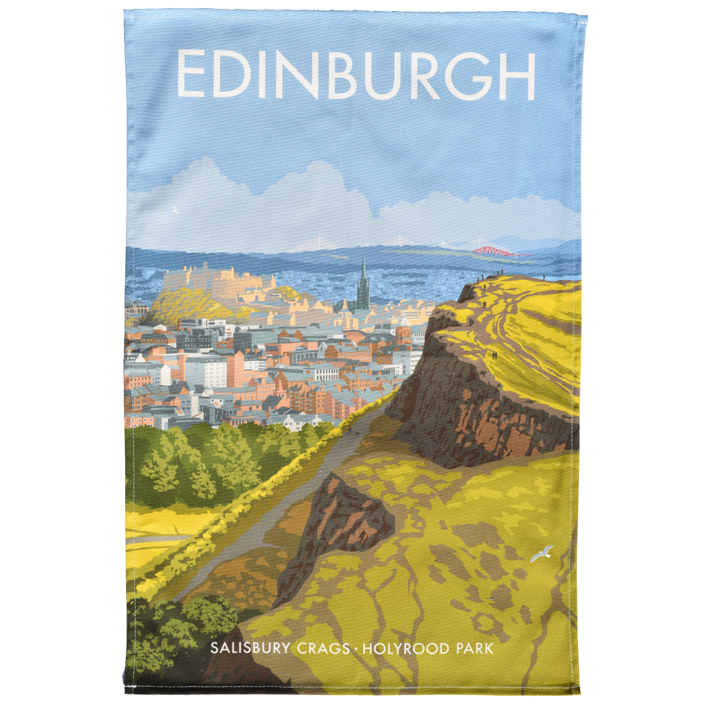 Edinburgh Holyrood Park tea towel