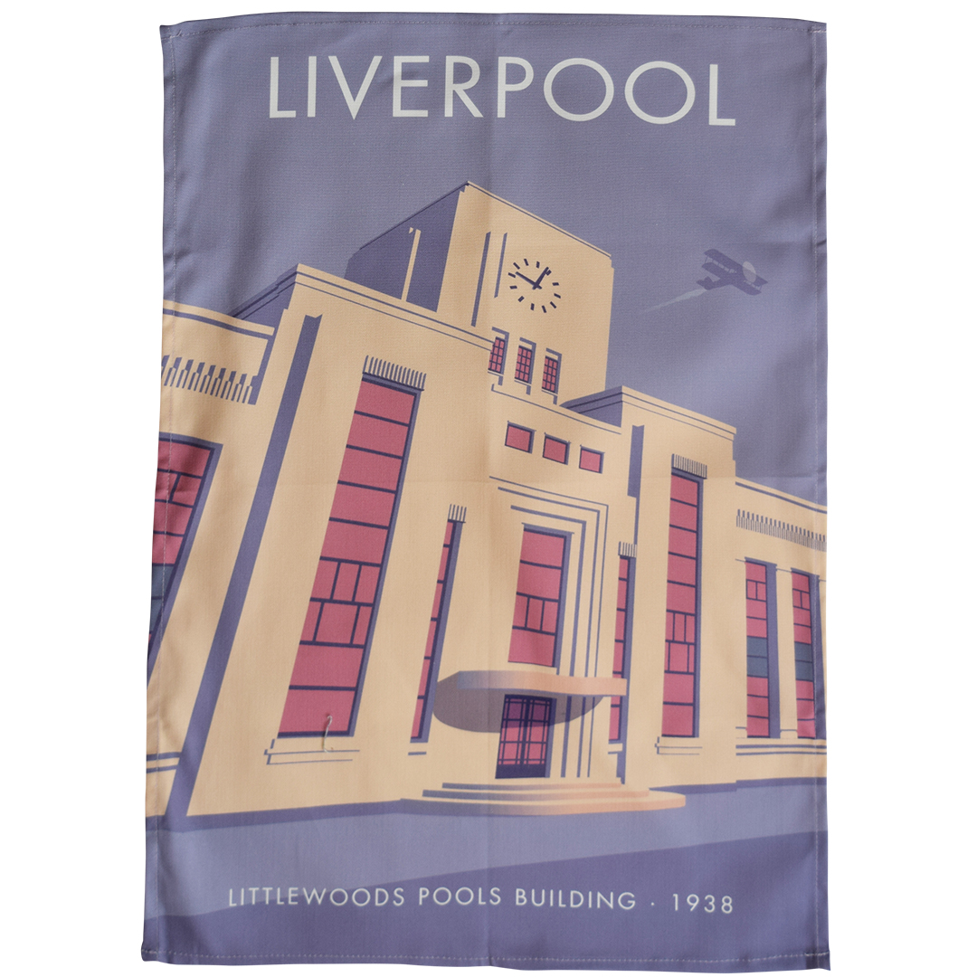Liverpool Littlewoods tea towel