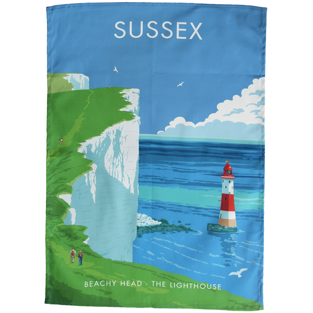 Beachy Head lighthouse tea towel